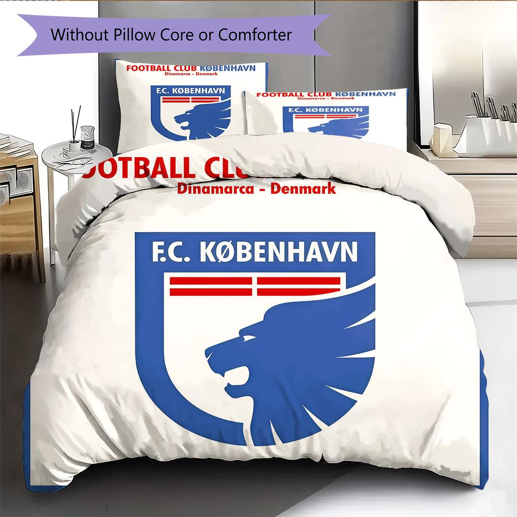 F.C. København Bedding Quilt Set Quilt Cover Pillowcase Home Decoration Birthday Gift (1 * duvet cover + 2 * pillowcase, without core)