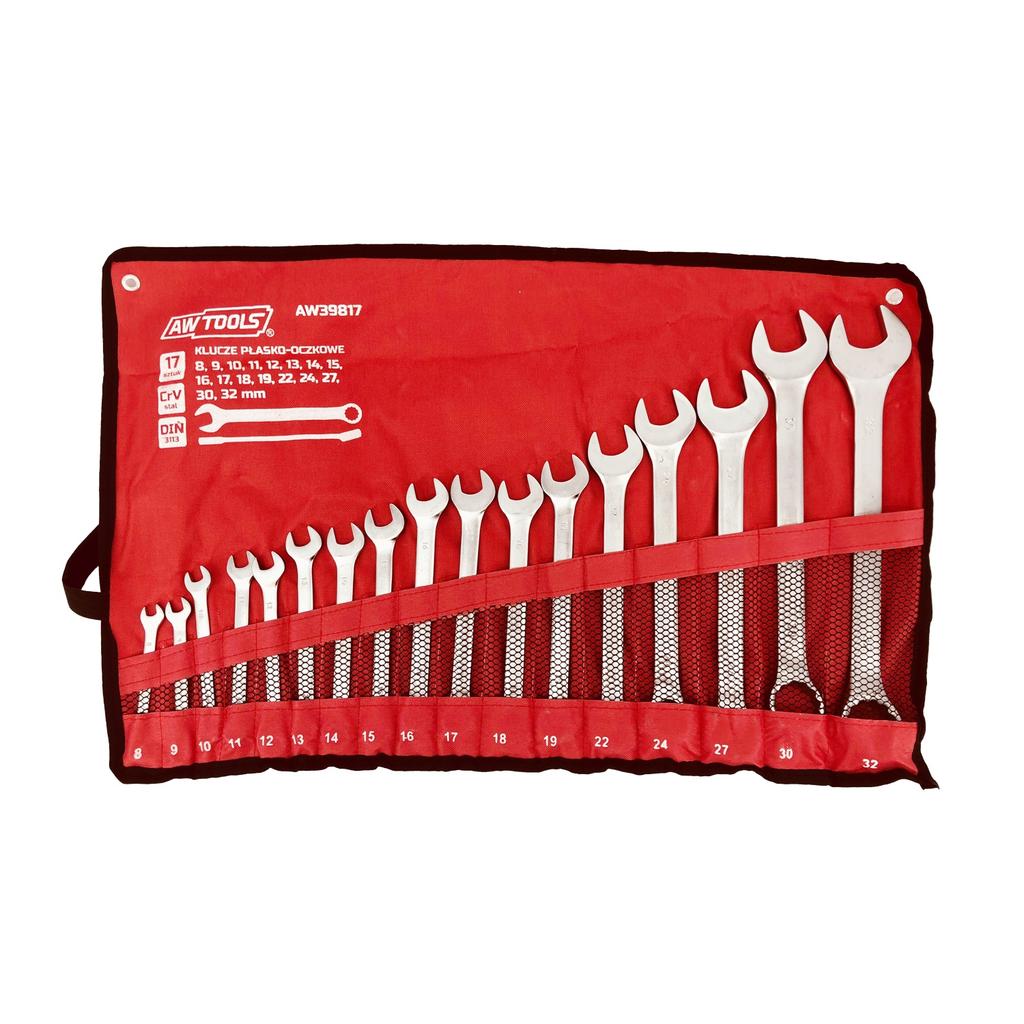 Awtools Klucz Komplet Płasko-Oczkowe 17Szt. 8Mm-32Mm