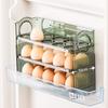 Kitchen Large Capacity Egg Fridge Storage Box - Portable Multi-Layer Egg Tray Organizer, Auto Opening/Closing Egg Holder