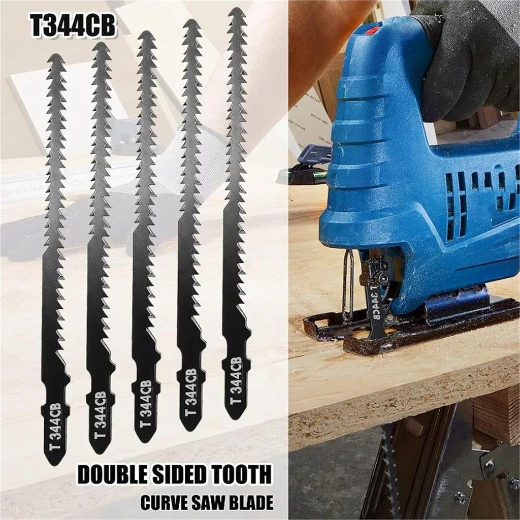 T344CB Replaceable Double Sided Curved Saw Blade Flush Cutting Blades Wood Jigsaw Blade Aluminum Tight Spaces Cutting Saws Tool