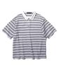 TRIP LE SENS Surfer Stripe Waffle Polo Shirt_Black