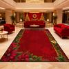 Gorgeous Poinsettia Red Area Rug Large Area Living Rooms El Lobbies Carpet Non-slip Home Luxurious Bedroom Decor Floor Mat