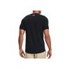 Under Armour Solid Color Logo Print Fitted Crew Neck Short Sleeve Raglan T-Shirt Men Tops Black 1361424-001