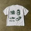 2025 Summer Retro Harajuku Fashion Tee Women Cotton T-shirt Y2K Loose Street Letter Unisex Printing Short Sleeve Casual T-shirt