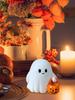 Ghost Pumpkin Figurine Halloween Miniature Figurines Mini Lovely Cartoon Pumpkin Ghost Ornaments Home Office Desk Decor