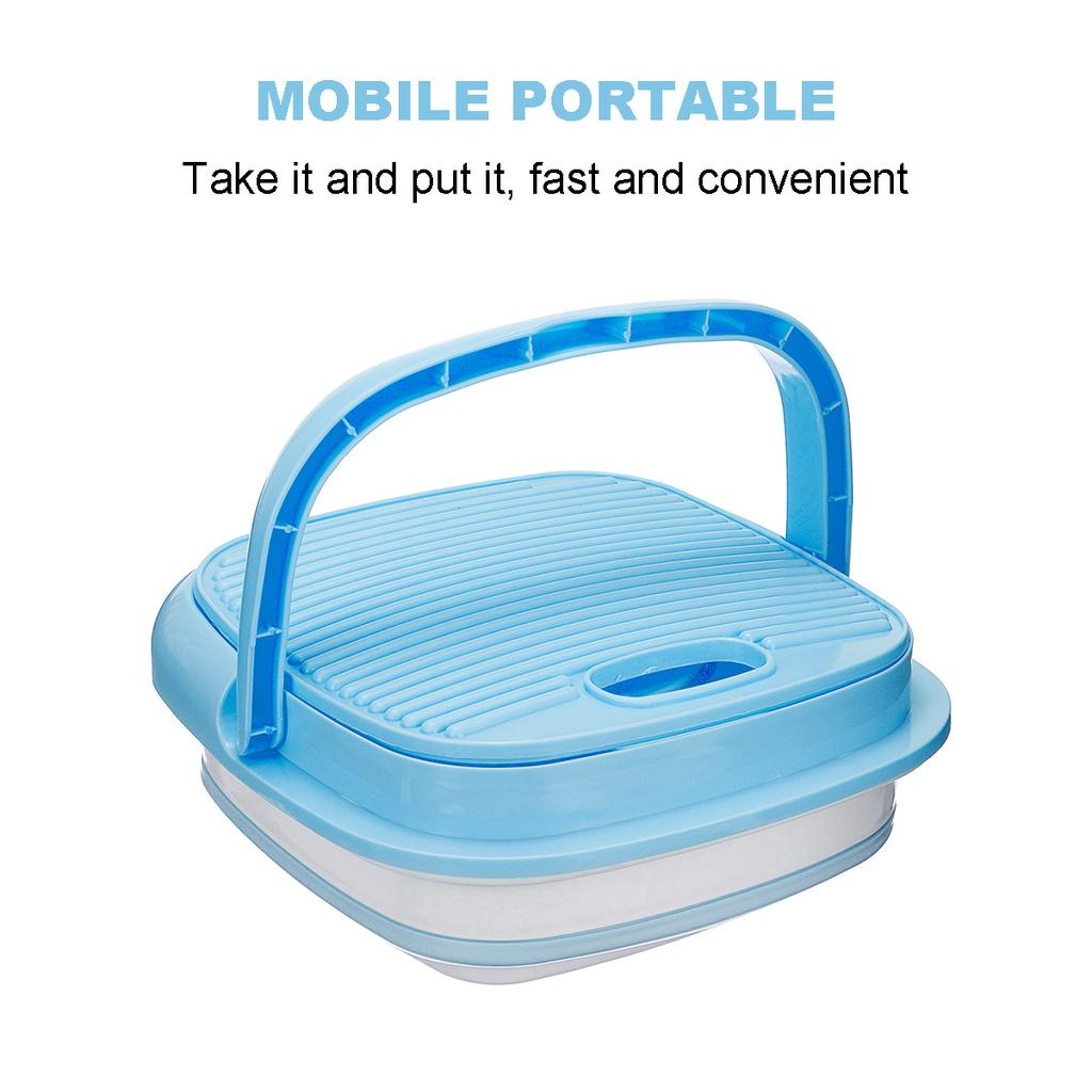 220V Travel Laundry Washer with Rotary Dryer For Clothing Underwear Shoes Washer Mini Folding Portable Washing Machine
