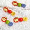 2Pcs Girl Hairpins Fruit Decor Stable Grip No Damage Bangs Side Clips Anti-slip Teeth Summer Color Hair Accessories