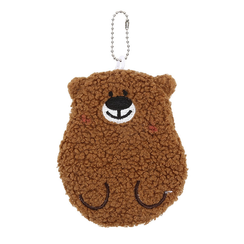 Niedliche Bär Plüsch Geldbörse Schlüsselanhänger für Kopfhörer Lippenstift Bargeld Kleine Gegenstände Aufbewahrung
