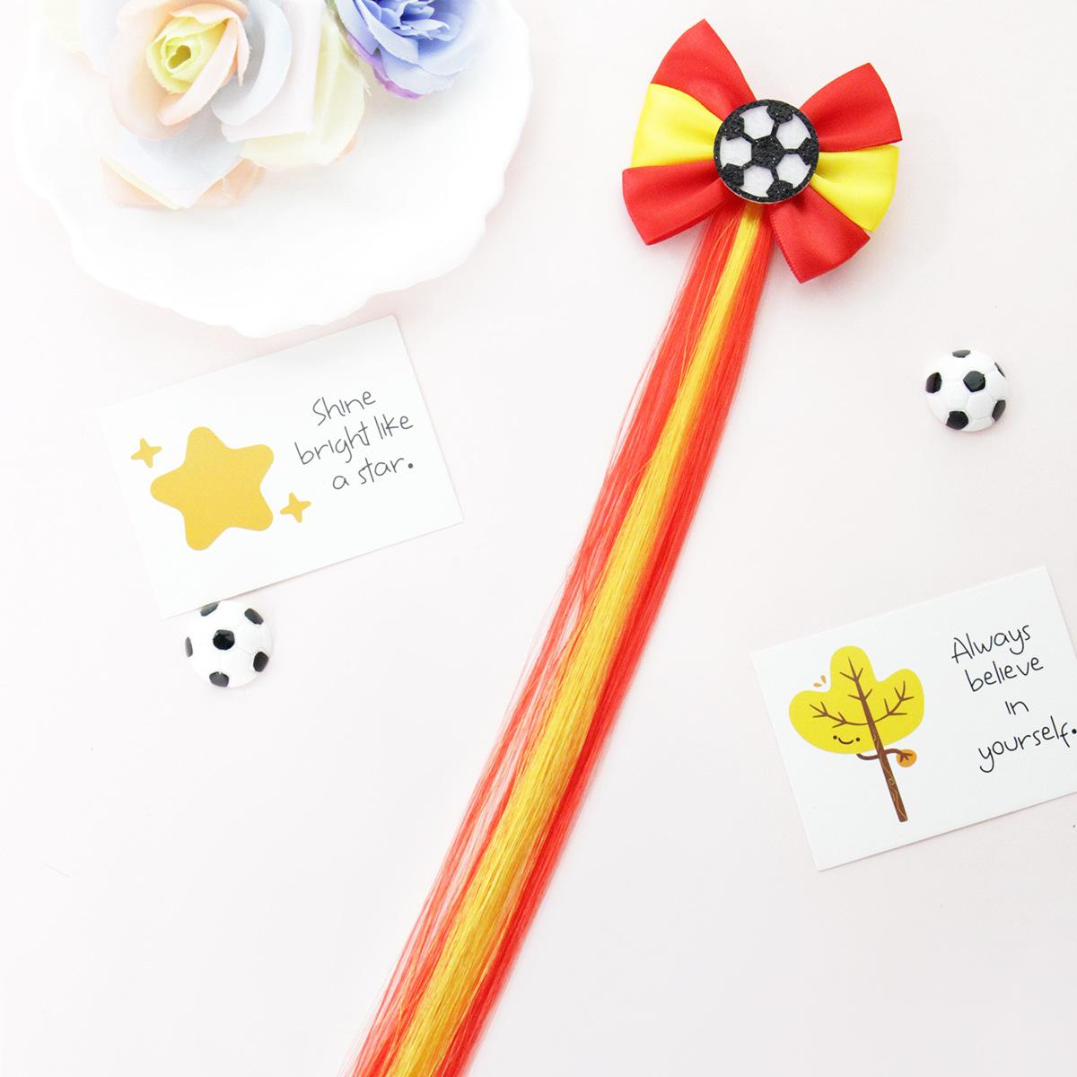 

Бант для волос на Чемпионат мира 2026, Красочный бант-зажим на футбольную тематику для женщин и девочек, Аксессуары для волос для вечеринки в честь футбольного матча