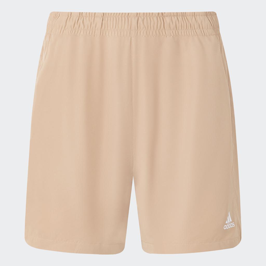 Adidas Sport Performance SS24 Logo Print Drawstring Quick-Dry Sports Shorts Men Shorts Beige JD5238