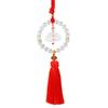 Chinese Blessing Lotus Glass Car Mirror Hanging Pendant Rearview Charm for Home and Car Decoration