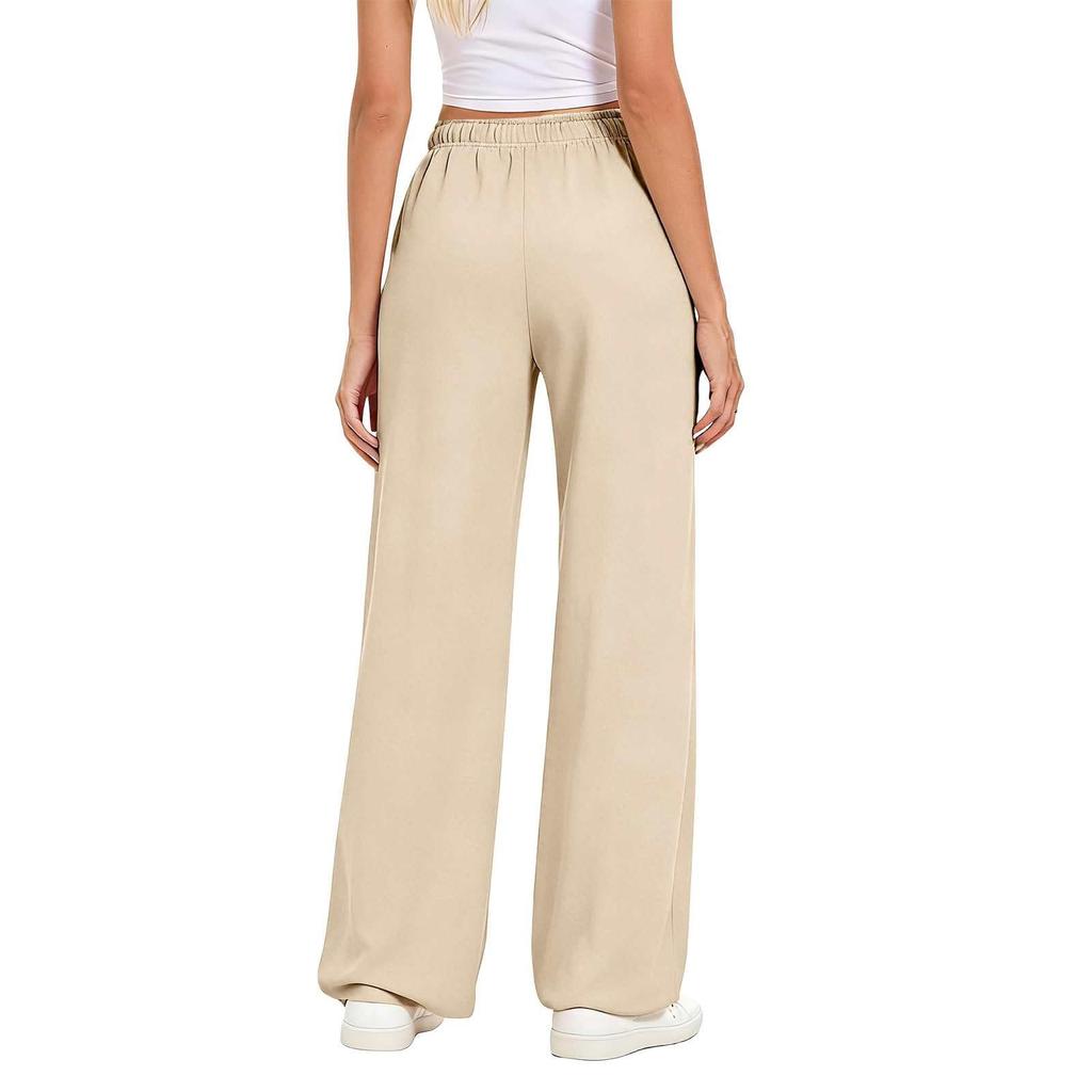 Pantaloni Jogger da Donna a Vita Alta, Vestibilità Larga, con Coulisse, per un Look Casual Quotidiano