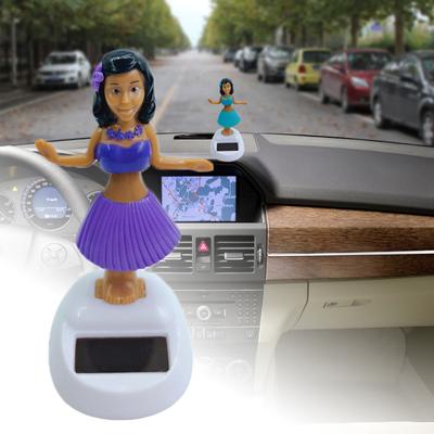 Solar Dancing Beach Hawaii Mädchen Hula Kopfschütteln Spielzeugauto Ornamente Solarenergie Auto Armaturenbrett Dekoration