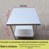 Heavy-Duty Two-Tier White Stainless Steel Kitchen Work Table with Extra Thick Rack for Cutting and Chopping