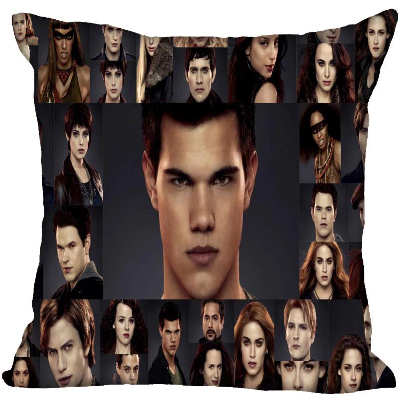 Die Twilight Saga Biss zum Morgengrauen Kissenbezug Schlafzimmer Haus Dekorativ Geschenk Kissenhülle Quadratisch Reißverschluss Kissenbezüge Satin Weich
