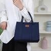 Solid Lunch Bag, Tote Bag with Foil Inner Zipper Closure Large Capacity Portable, Work, School, Utility Bag with Meals