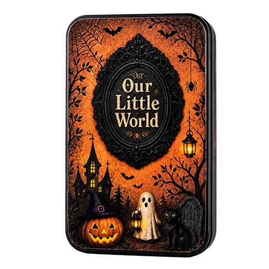 DIY Mini Po Frames Silhouette Tin Box Halloween Miniature Picture Display Storage Container