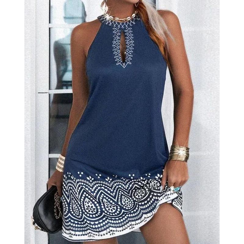 BITCED Fashion Sleeveless O-Neck Casual Dresses