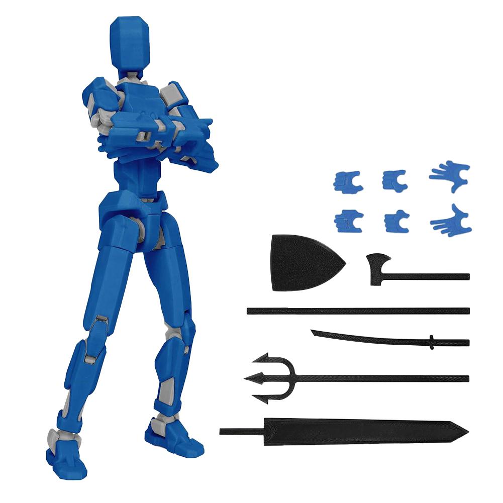 3D Printed Mannequin Toy 20cm Multi-Jointed Robot Multi-Articular Action Figures Full Body Activity Robot for Kids Adults