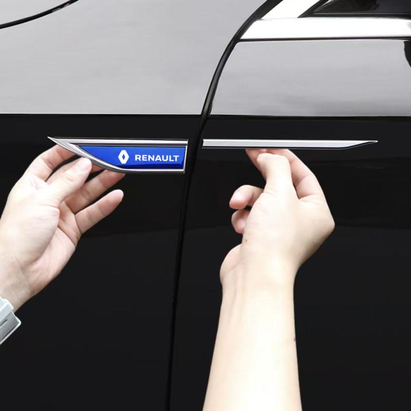 Car Emblem Fender Blade Decal Badge Car Body Protective Sticker For Renault Megane 2 3 Clio Scenic Duster Kaptur Captur Logan MM8