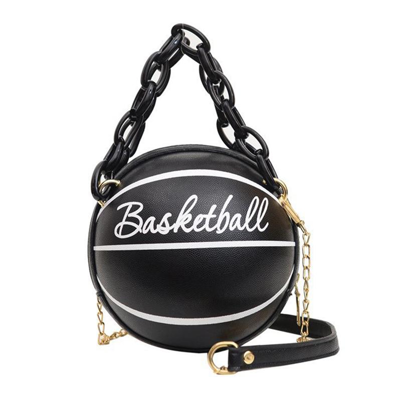 Women Ball Handbag Round Basketball Shape Small Handbags Coin Purse Casual PU Leather Female Crossbody Bags Crossbody Girls