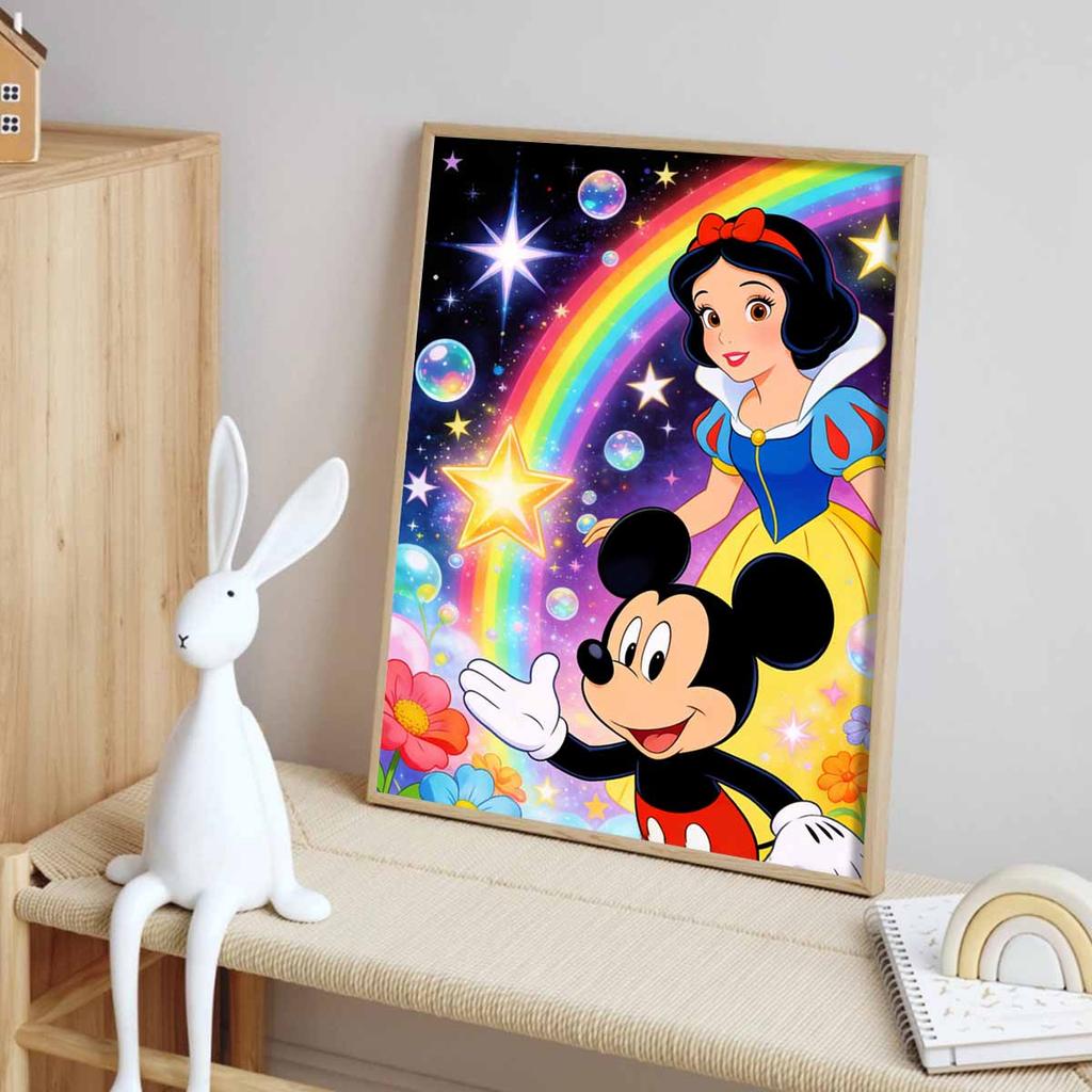 5D DIY Disney Snow White Diamond Art Painting Kit Mickey Rainbow Creative Home Decor