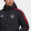 Adidas Manchester United Football Series Sports Long-Sleeve Hooded Cotton Jacket Men Outerwear Black GR3811