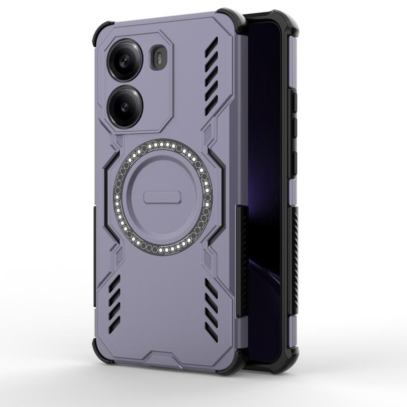 Magnetisk Luksus Armor Støtsikkert Deksel For Poco X7 Pro Capas Luksusfarge Hardt Støtsikkert Sirkulært Magnetisk Xiaomi Poco X7 Pro