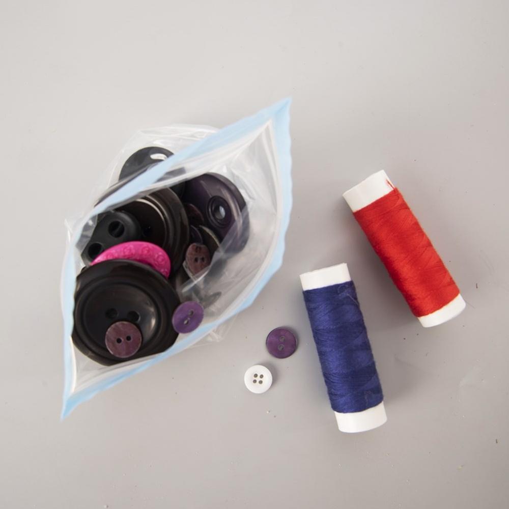 Reusable Ziplock Food Storage Bags with Label Panel 20x12cm 25 Pcs