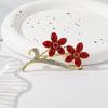 1Pc DIY Enamel Brooch Rhinestone Collar Lapel Pin Elegant Flower Brooch