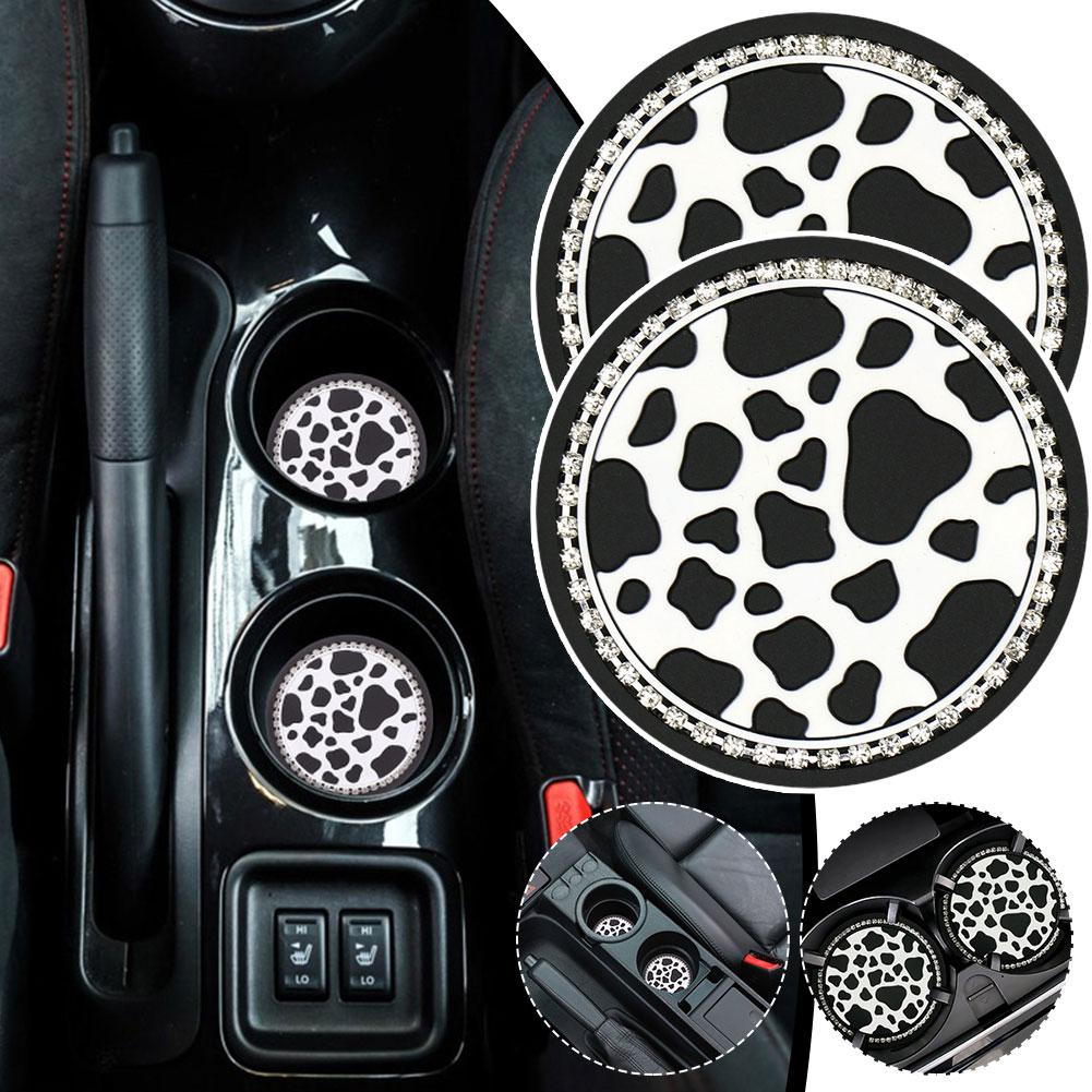 2pcs Car Auto Cup Holder Anti Slip Insert Coasters Pads Interior Accessories Universal Fits Perfectly For Most Cups