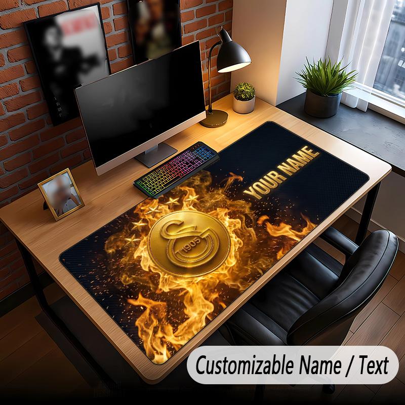 Large Mouse Pad Galatasaray FC Print Custom Name Text Desk Mat for Office Gaming