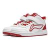 Li Ning Kids Non-Slip Mid-Top Skate Shoes Kids Sneakers White Red YKCS184-9