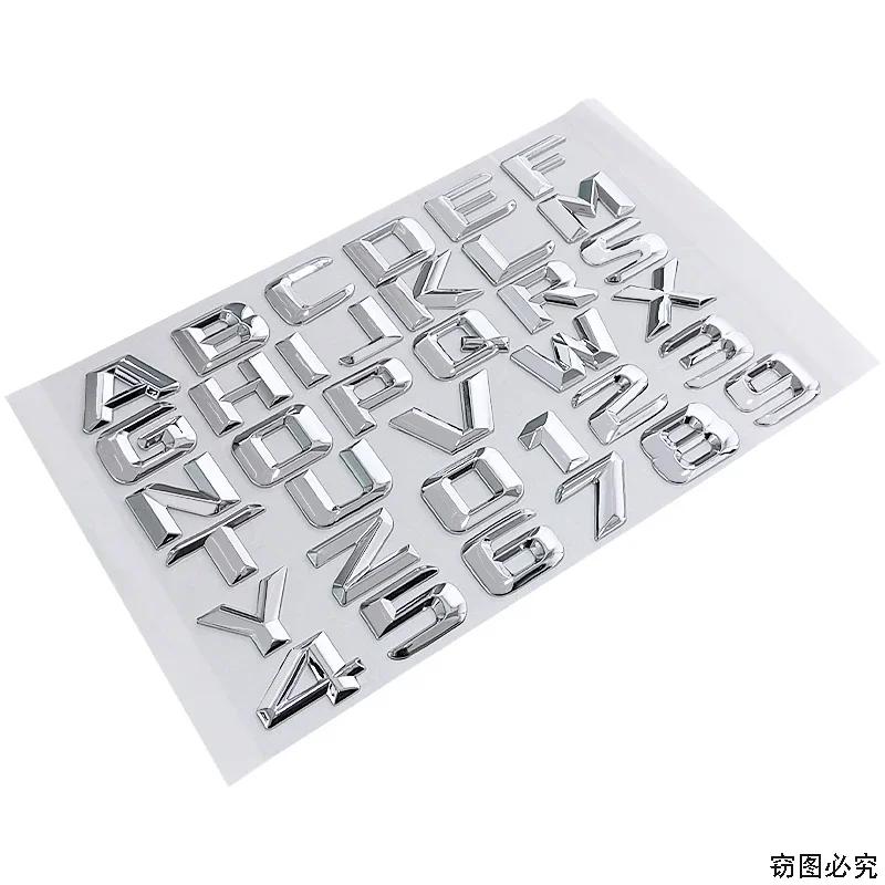 Modified ABS Car Letter Sticker 3D Tail Box Emblem Decal Decorative for Mercedes Benz W168 W203 GLK CLS SLK ML A200 E350 G500 AT1 b18