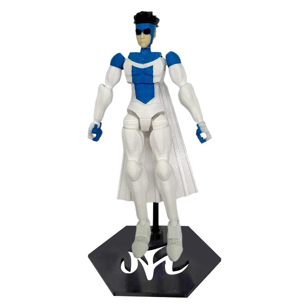 Mehrgelenkige Actionfigur - Unbesiegbarer T13 3D-gedrucktes Sammlerstück mit Sockel, Sturzsichere Gelenksperren & UV-beständige Beschichtung Schreibtisch