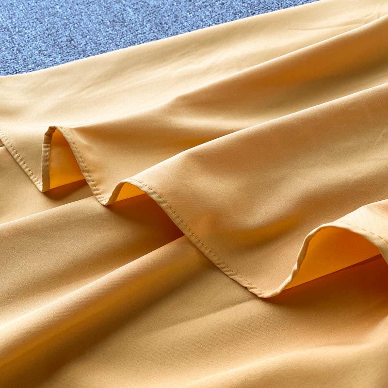 Letnia sukienka biurowa damska w jednolitym kolorze z kołnierzykiem i krótkim rękawem, damska, z paskiem w kształcie wstążki, nieregularna