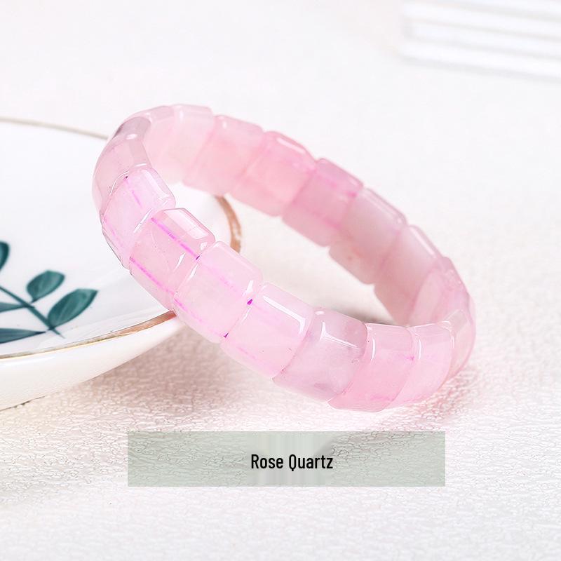 

Женский браслет из аметиста и розового кварца Jingde - Простой дизайн в один ряд Approximately 10-14mm