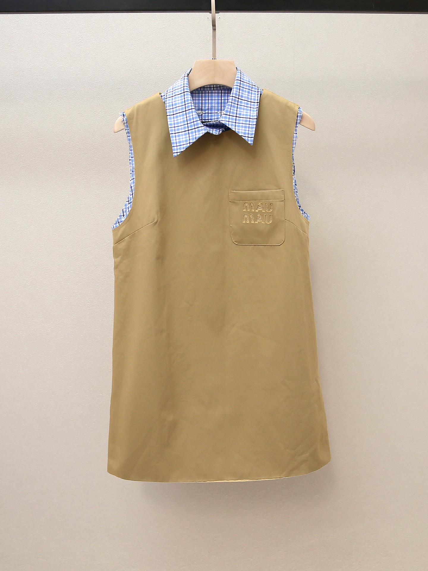 

Высококачественное ретро вышитое клетчатое платье-жилет для женщин - Осенняя коллекция Medium светло-коричневого