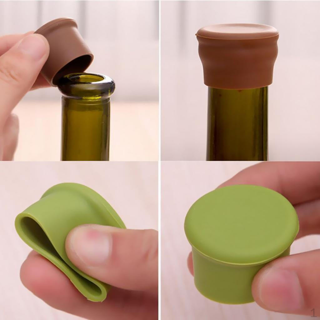 

Portable Silicone Wine Beer Cover Bottle Cap Lid Beverage Stopper Kitchen Bar Use Tools Accessory