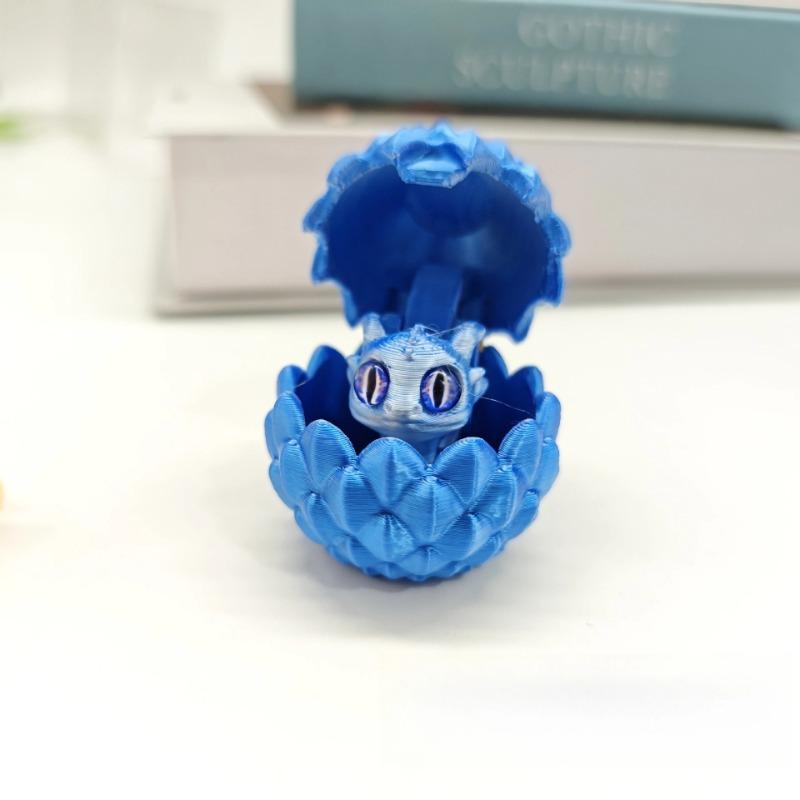 3D Printed Dragon Egg Figures Animal Toys Dragon Toys Simulation Eyes Home Accessories Desktop Decor Kids Toy Gift