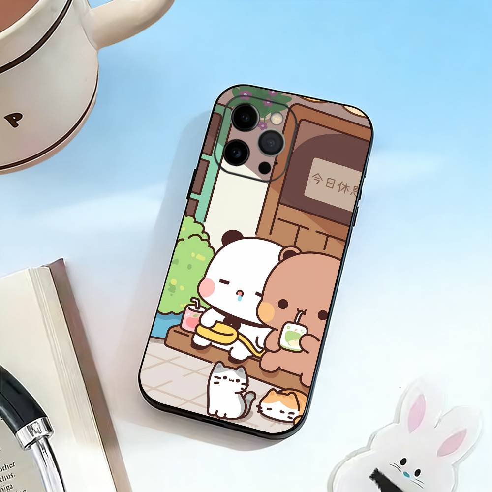 Cute BuBu-DuDu Du  Phone Case For iPhone 17,16,15,14,13,12,11 Plus,Pro Max,XS,Soft Silicone Black Cover