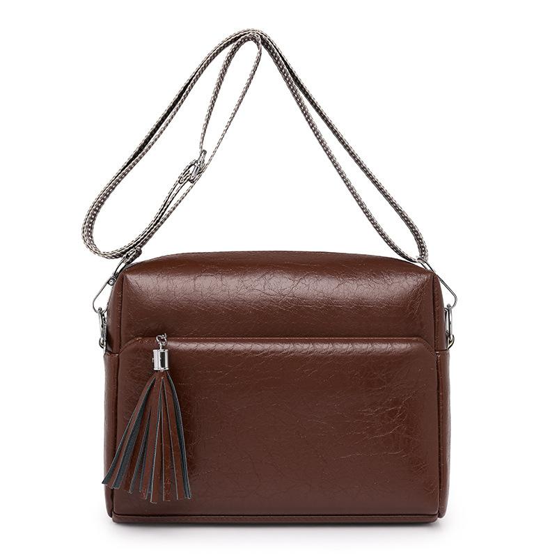 Kadın Omuz Çantası Yumuşak Deri Çapraz Askılı Çanta Anne Çantası