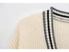 2024 Winter Women's V-Neck Long Sleeve Knitted Cardigan In European & American Fashion Style