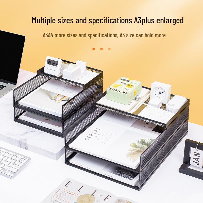 A3A4 Metal File Holder & Multi-layer Office Storage Rack