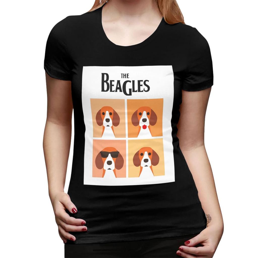 T-shirt Beagles da Donna Girocollo Streetwear Magliette Manica Corta Abbigliamento Estivo Top