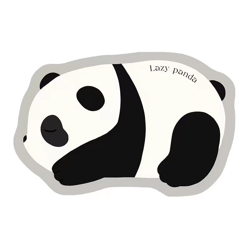 Cartoon Panda Diatom Mud Floor Mat Toilet Absorbent Floor Mat Toilet Door Mat Quick Drying Bathroom Non-Slip Mat 50*80cm