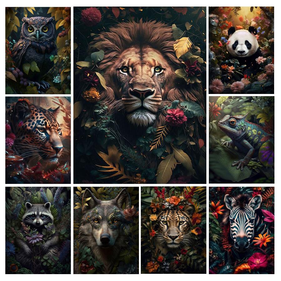 

Джунгли Зебра Король Лев Алмазная картина Новые поступления Diy Полный квадратный круглый дрель Стразы Вышивка Мозаика Дикие животные Леопарды Орангутаны