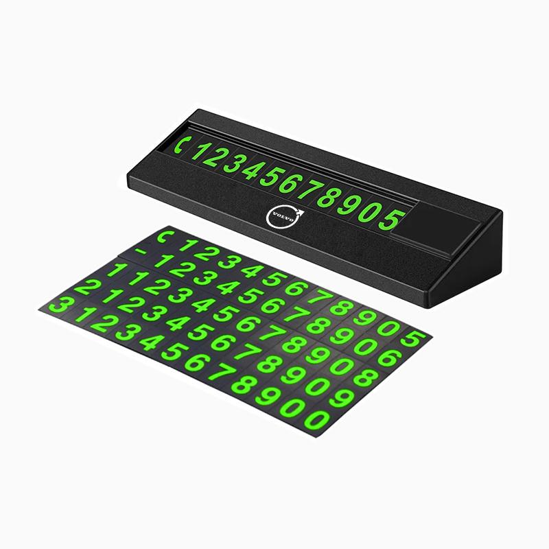 Dnfuk5 Car Hidden Parking Card Stop Phone Number Card Plate Auto Interiors For Volvo Rdesign V60 V40 EM90 S80 XC90 S60 S40 XC60 V50 V70