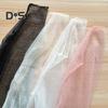 Women Top Ultra Thin See Through Lace Long Sleeves Solid Color Loose Soft Casual Mock Neck Visible Spring Summer Shirt