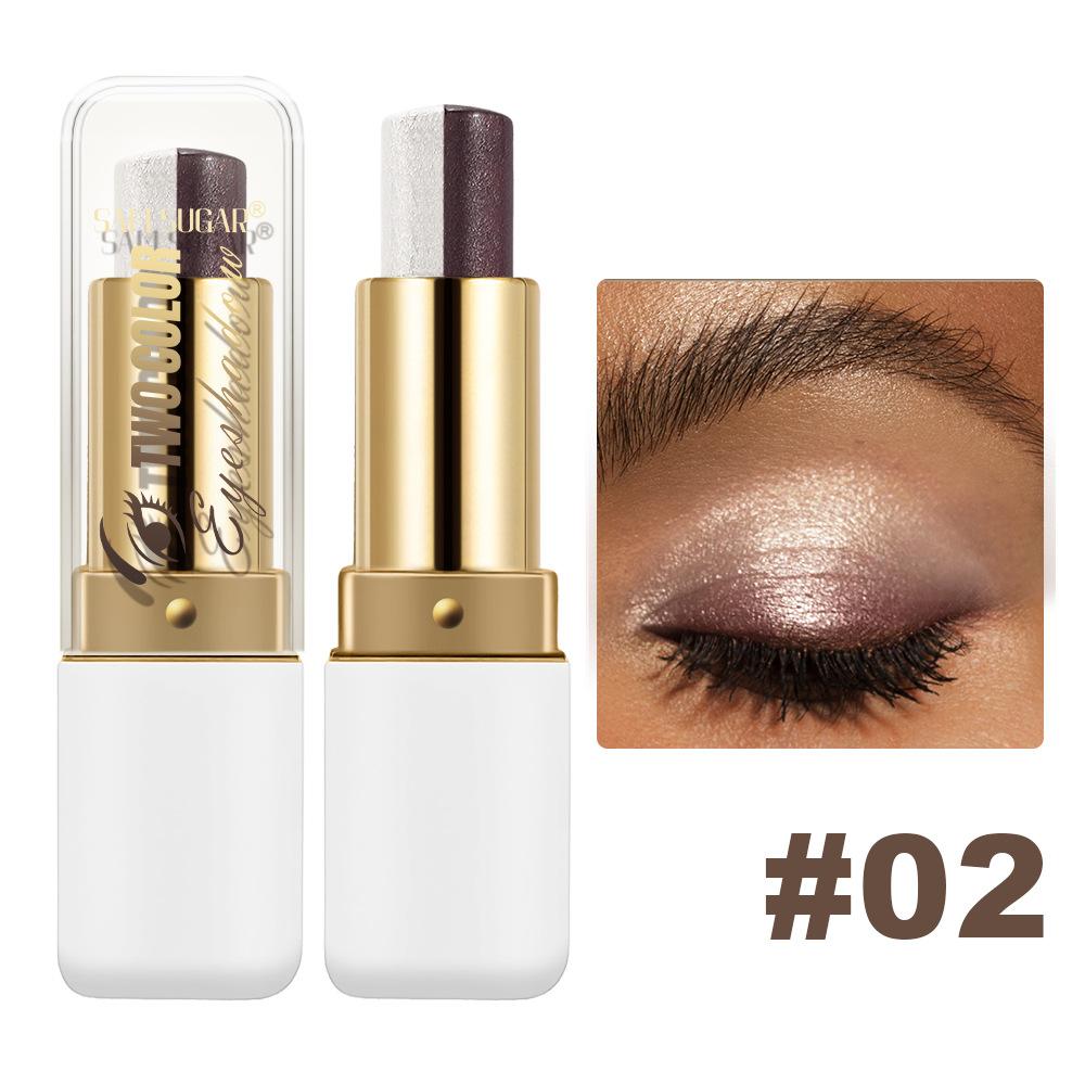 

Двухцветные тени-стик с блестками, хайлайтер-стик, тени для век, макияж для глаз, водостойкие, стойкие, мерцающие, металлические тени для век, макияж